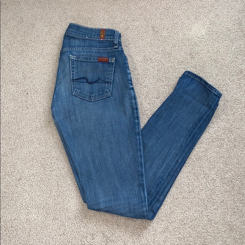 7 for all mankind// Roxanne Mid-rise Skinny Jeans
